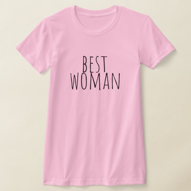 T-shirt Best Woman Bridal Party Wedding (Poser)