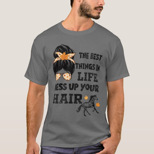 T-shirt Besthings in Life Mess Up Your Hair Hornes gir (Devant)