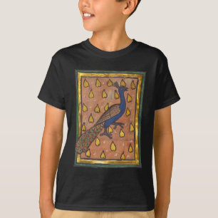 T-shirt Bestiary médiéval Paon v. 1270