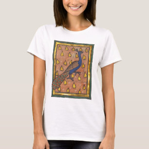 T-shirt Bestiary médiéval Paon v. 1270