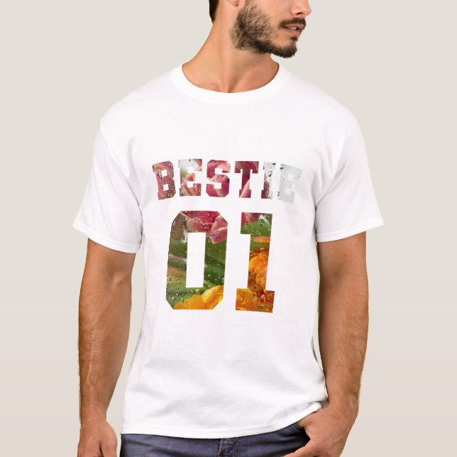 T-shirt Bestie à fleurs 01 (Devant)