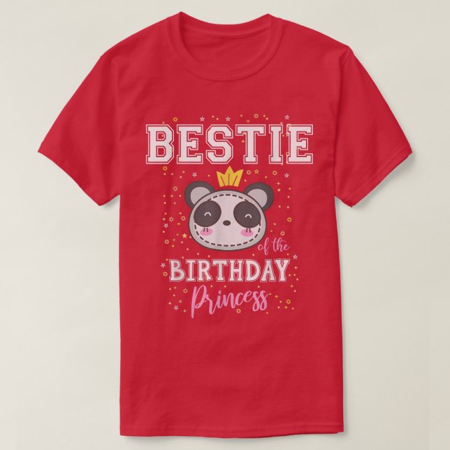 T-shirt Bestie de l'Anniversaire Princesse Cute Panda Bear (Design devant)