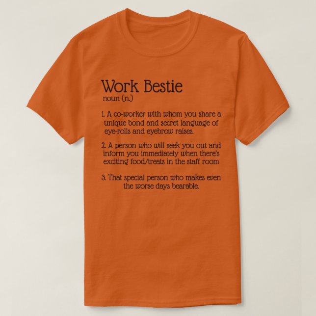 T-shirt Bestie de travail 1 (Design devant)