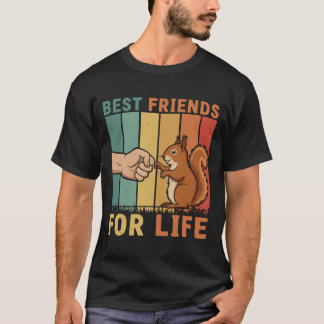T-shirt Bestie d'écureuil rétro - Fist Bump Forever
