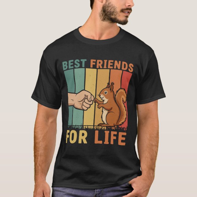 T-shirt Bestie d'écureuil rétro - Fist Bump Forever (Devant)