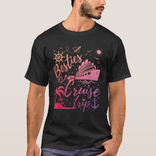 T-shirt Besties Croisière Voyage Été Amis Vacances Matchi