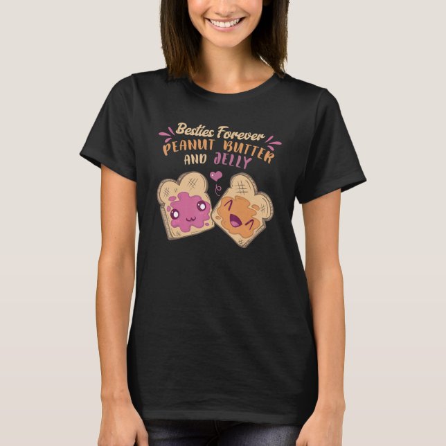 T-shirt Besties Pour Jamais Beurre D'Arachide Et Jelly 1 (Devant)