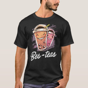 T-shirt Besties Thé Graphique Thé Boisson Thé Brassage Cou
