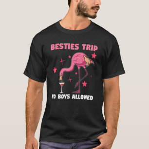 T-shirt Besties Voyage Aucun Garçon Autorisé Voyager