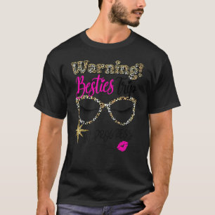 T-shirt Besties Week-End, Avertissement De Vacances Filles