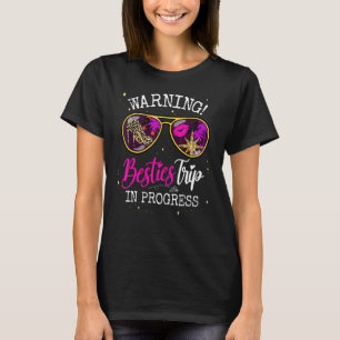 T-shirt Besties Week-End, Avertissement De Vacances Filles