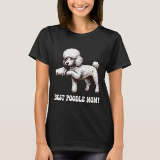 T-shirt bests Poodle Maman avec Poodle Poodle Fist Bump