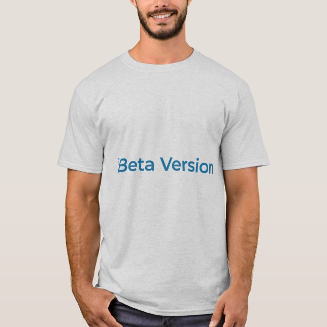 T-shirt Beta Version – Tech Geek Typography Design (Devant)