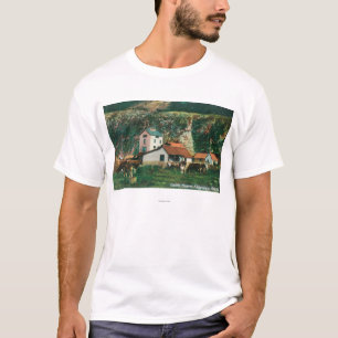 T-shirt Bétail parmi des granges SceneSkagway, AK