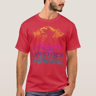 T-shirt Bétail Showgirl - Montrant Les Cochons À La Foire