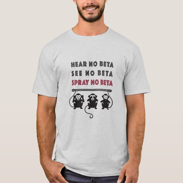 T-shirt Bêtas singes - singes sages (Devant)