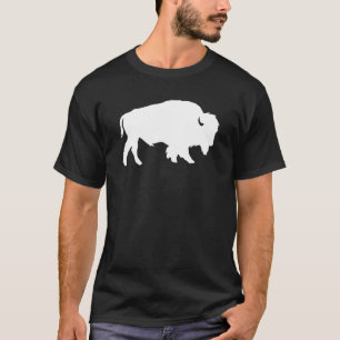 T-shirt Bête blanche d'ombre de silhouette de Buffalo