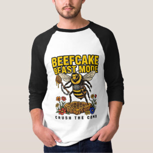 T-shirt Bête de beefcake en mode bête écrase le peigne
