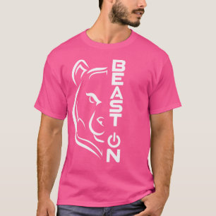 T-shirt Bête De Tête D'Ours Sur Gymnase Entraînement Fitne
