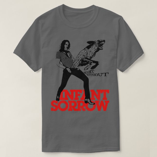 T-shirt Bête de tristesse de bébé sans (Design devant)