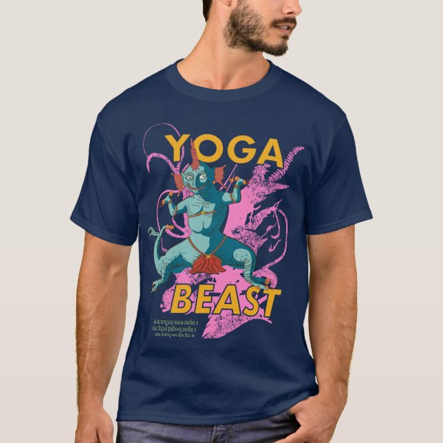 T-shirt Bête de yoga #2 fantaisie (Devant)
