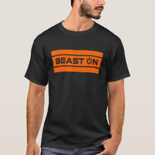T-shirt Bête Sur Orange Moderne Fitness Simple Gym Motivat
