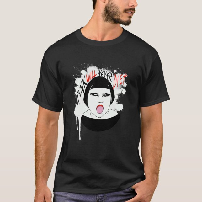 T-shirt Beth Ditto - punk will never diet  (Devant)
