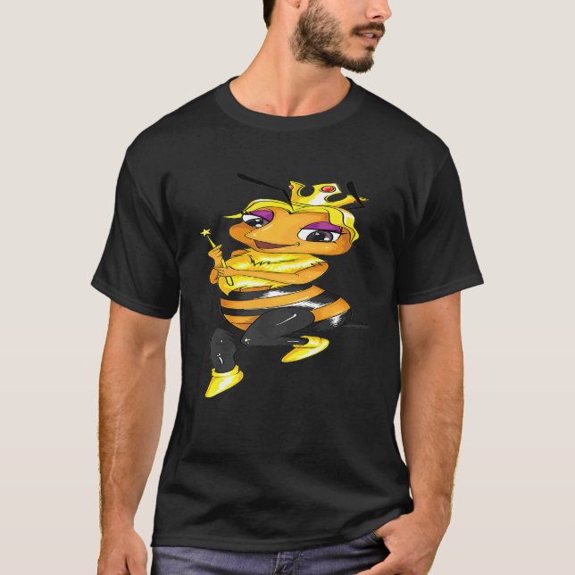 T-shirt Beth Queen Bee mignon Insectes sociaux fans (Devant)