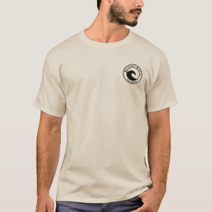 T-shirt Bethany Beach Black Ocean Wave Circle Design