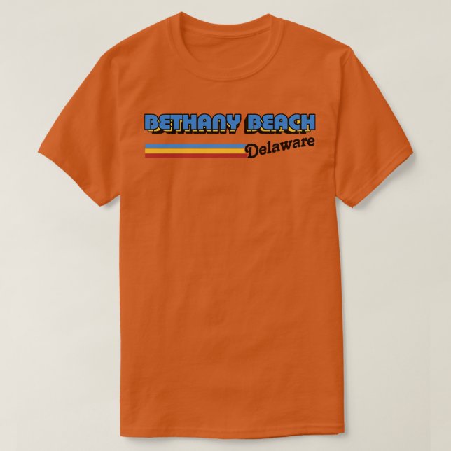 T-shirt Bethany Beach Delaware Design rétro (Design devant)