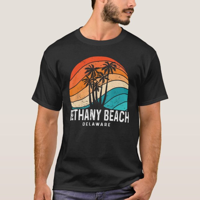 T-shirt Bethany Beach Delaware Palm Tree Beach Souvenir (Devant)