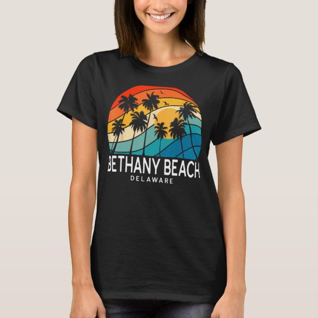 T-shirt Bethany Beach Delaware Palm Tree Plage tropicale S (Devant)