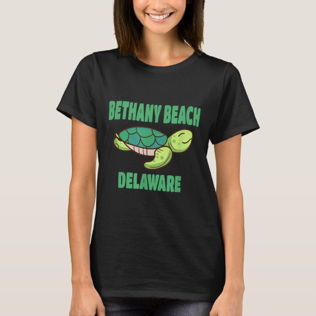 T-shirt Bethany Beach Delaware Tortue de mer Thème (Devant)
