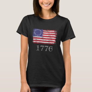 T-shirt Betsy Ross 4 juillet Drapeau américain 1776 Retro