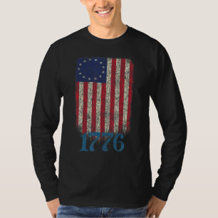 T-shirt Betsy Ross Chemise 1776 American Patriot Drapeau D