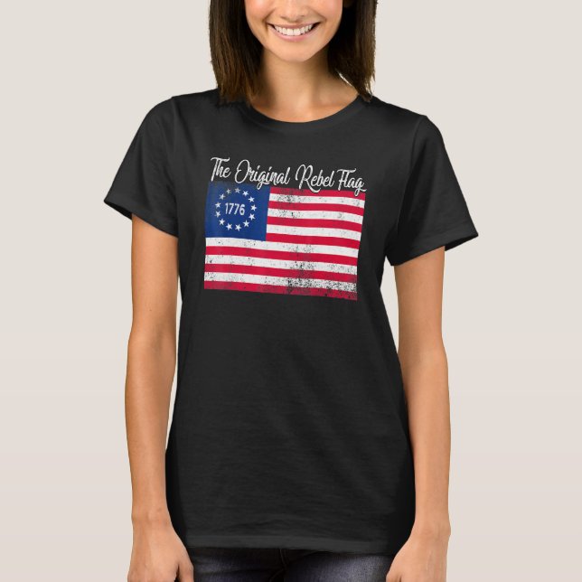 T-shirt Betsy Ross Chemise 4 juillet Drapeau Américain 177 (Devant)