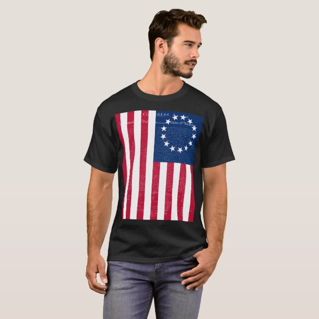 T-shirt Betsy Ross flag (Devant entier)