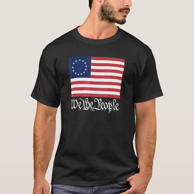 T-shirt Betsy Ross Flag We The People (Devant)