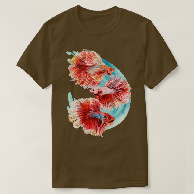 T-shirt Betta aquarelle (Design devant)