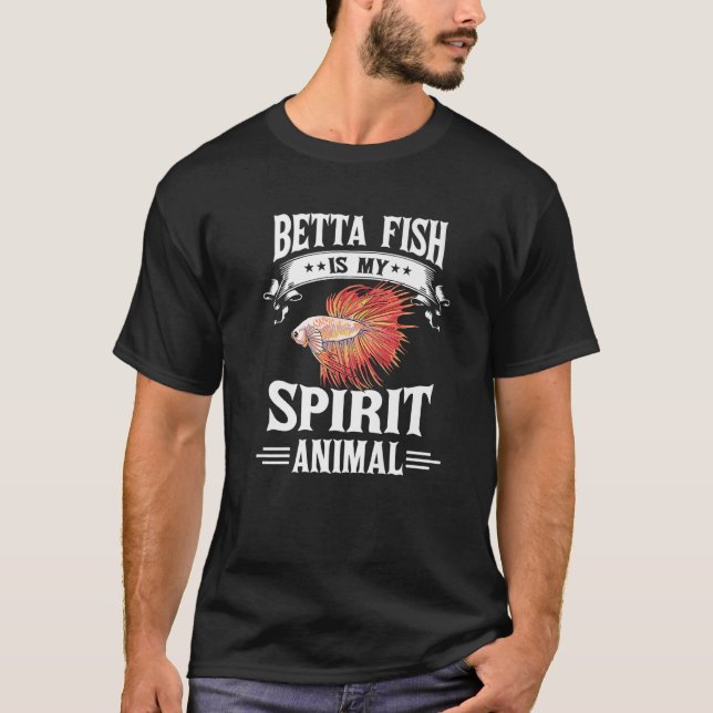 T-shirt Betta Fish Est Mon Esprit Animal Aquarium Fishkeep (Devant)