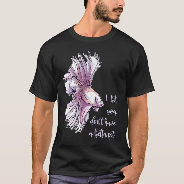 T-shirt Betta Fish Female Pun Entertainment Betta Girl Bet (Devant)