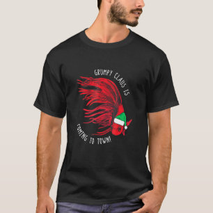 T-shirt Betta Fish Noël - La Clause Grincheuse Arrive En V
