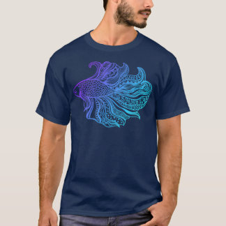 T-shirt Betta Fish PurpleCyan