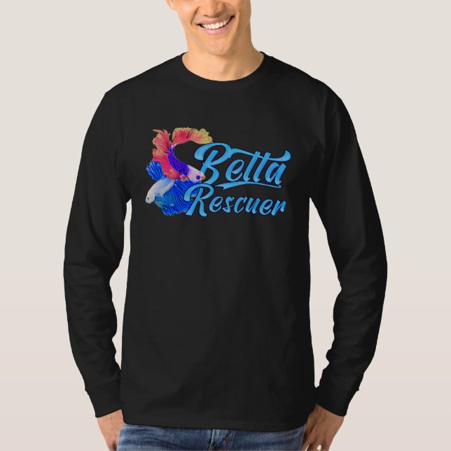 T-shirt Betta Fish Rescuer Fish Rescue Aquarium (Devant)