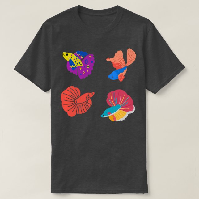 T-shirt Betta fish Siamese Fighter Fish Fighter Fish Aquar (Design devant)