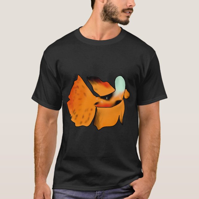 T-shirt Betta Koi avec Accents Sarcelle (Devant)
