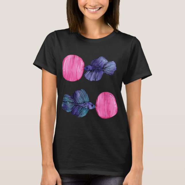 T-shirt Bettas au Bubble Gum (Devant)