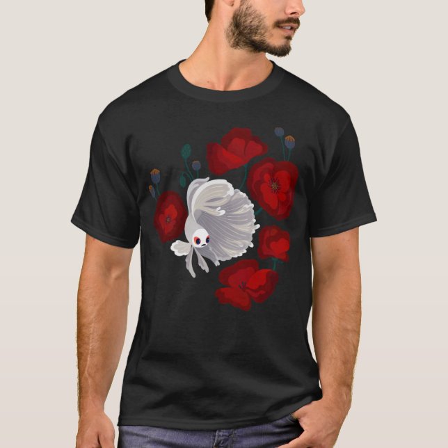 T-shirt Bettas Et Poppies (Devant)