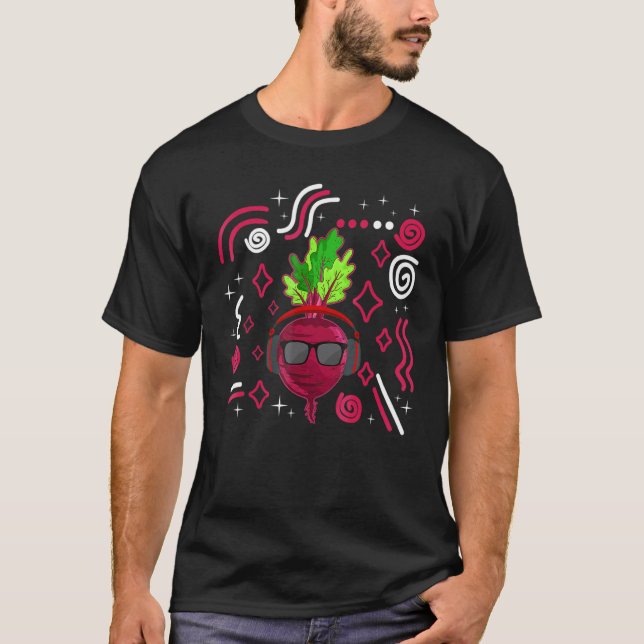 T-shirt Betteraves Potager Maraîcher Végétalien Sain Végét (Devant)
