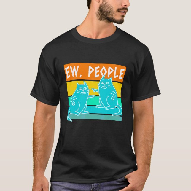 T-shirt Beurk les gens Chat (Devant)